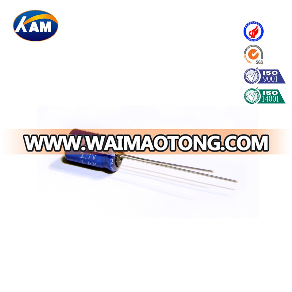 Kamcap 2.7V 1f Super Capacitor with Size 8X13.5mm