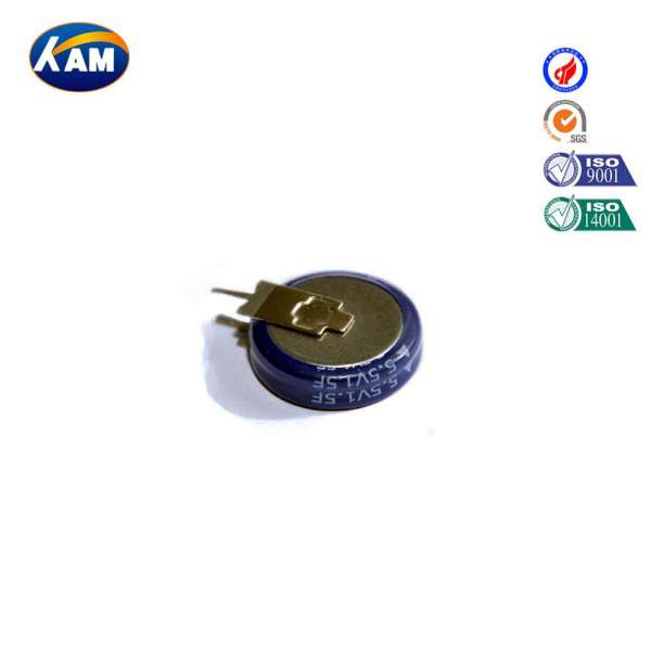 Super Capacitor 5.5V 1.5f Kamcap Coin Type Hot Sale High Quality for Water Meter Gas Meter Home Appliances